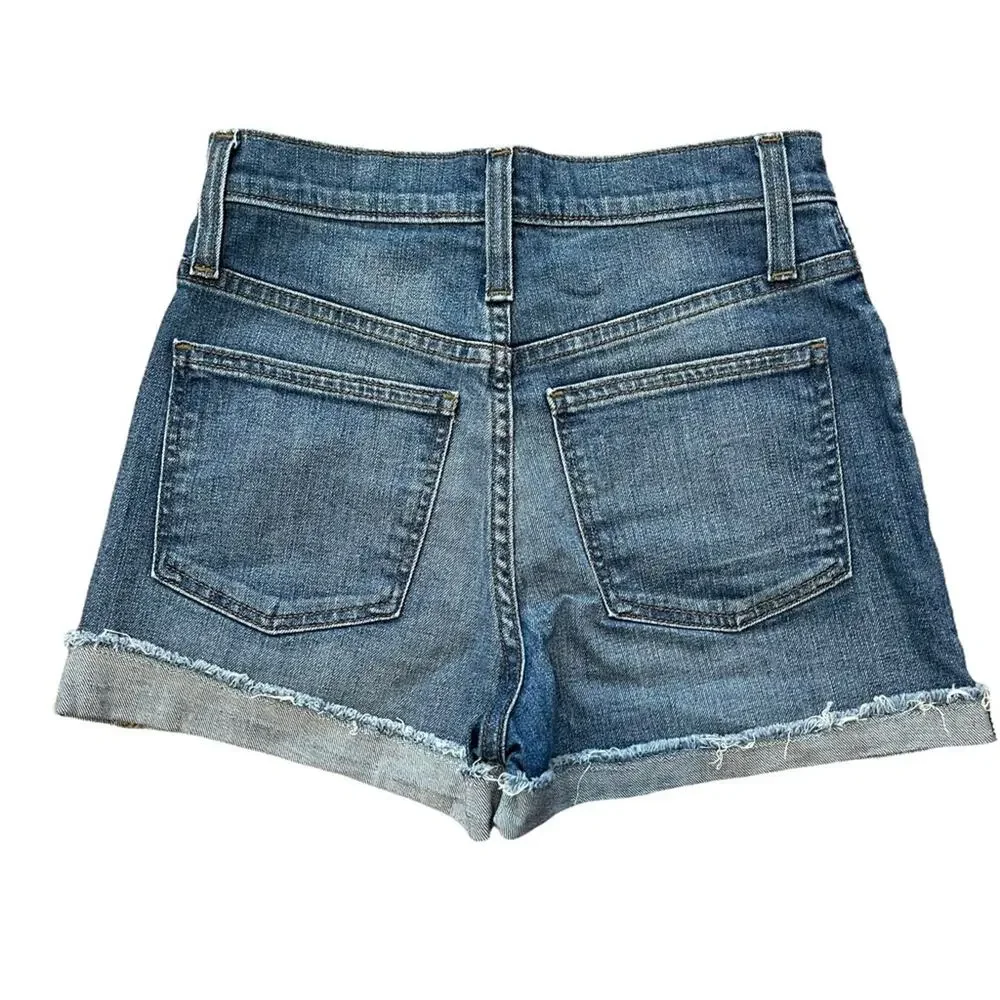 J. Crew High Rise Denim Cuffed Shorts Size 24